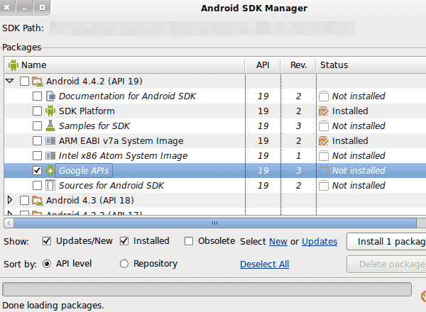 Google Play Hizmetlerini Androide Ekleme 3 sdk manager