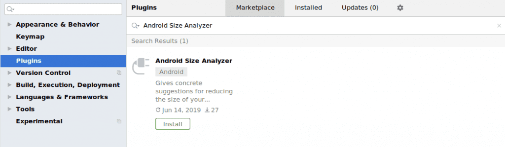 Android Size Analizör