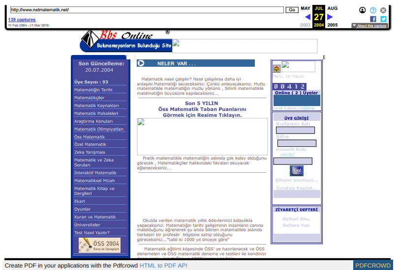 Site Geçmişi