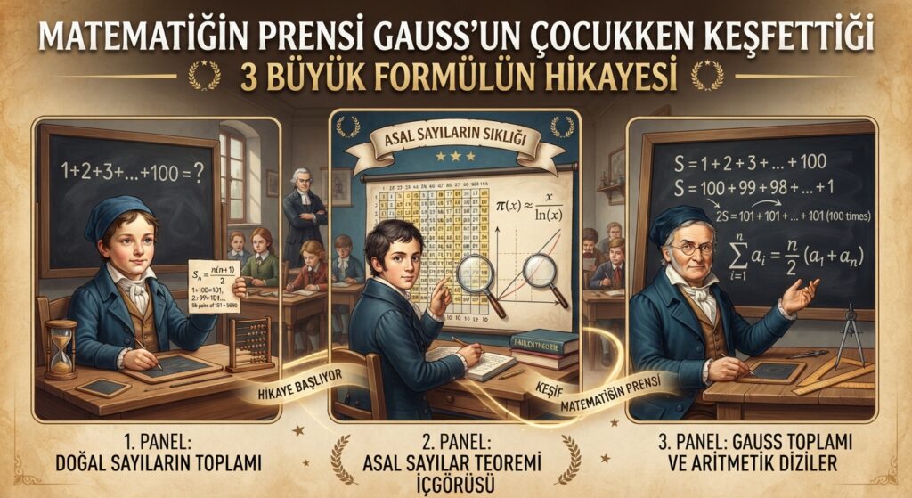 Matematiğin Prensi Gauss'un Çocukken Keşfettiği 3 Büyük Formülün Hikayesi 1 Matematiğin Prensi Gauss'un Çocukken