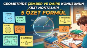 Geometride Çember ve Daire Konusunun Kilit Noktaları: 5 Özet Formül