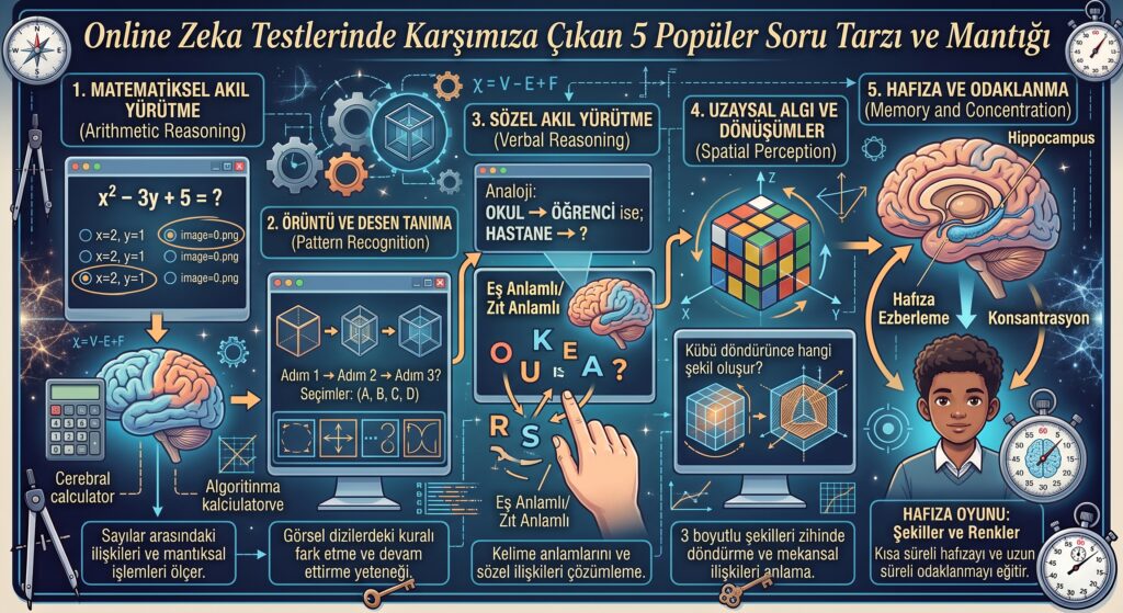 Online Zeka Testlerinde Karşımıza Çıkan 5 Popüler Soru Tarzı ve Mantığı 1 Online Zeka Testlerinde Karşımıza