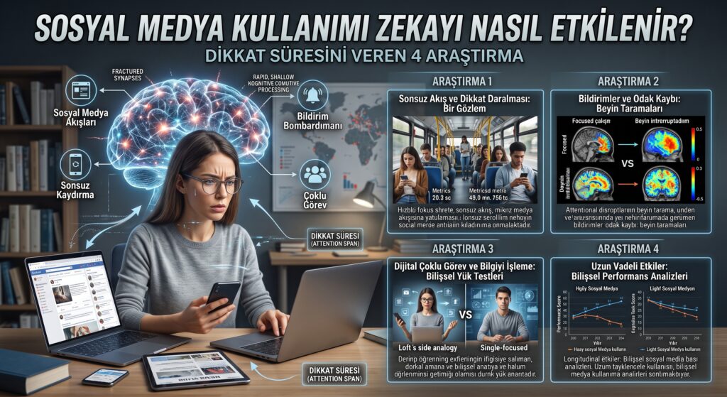 Sosyal Medya Kullanımı Zekayı Nasıl Etkiliyor? Dikkat Süresini Veren 4 Araştırma 3 Sosyal Medya Kullanımı Zekayı