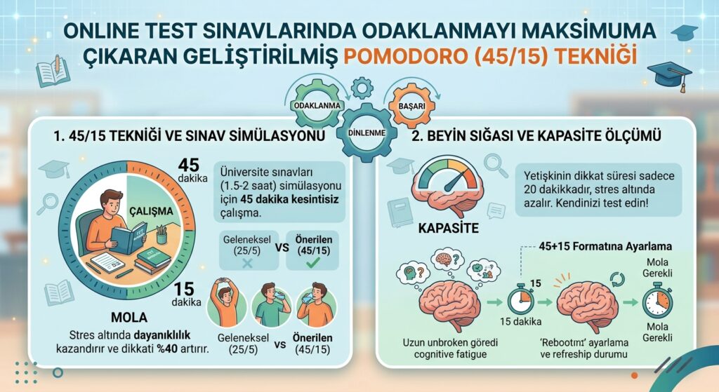 Online Test Sınavlarında Odaklanmayı Maksimuma Çıkaran 3 Çalışma Alanı Düzeni 3 pomodoro