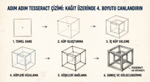 Dört Boyutlu Küp Tesseract: Boyut Algısını Yıkan 4 Geometrik Çizim